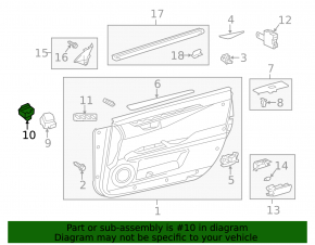 Front Right Door Central Lock Button Lexus ES300h ES350 13-18