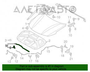 Front hood seal Kia Optima 16-20