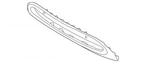 Black lower rear bumper trim for Hyundai Kona 22-23