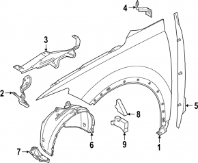 Front left wing for Audi Q4 e-tron 2022-2025
