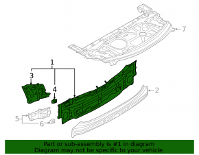 Rear panel Audi A3 8V 15-18 4d, 5d, interior