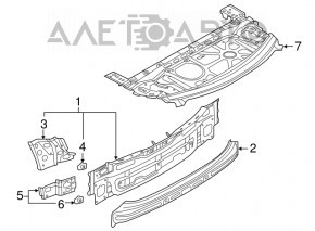 Rear panel Audi A3 8V 15-18 4d, 5d, interior