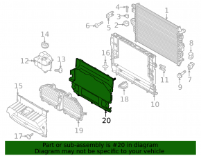 Porsche Cayenne 958 15-18 radiator duct rear