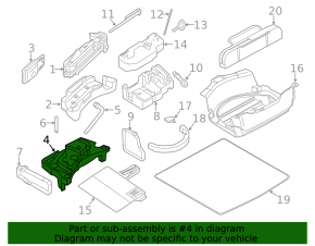 Tool kit set right Porsche Cayenne 958 11-17