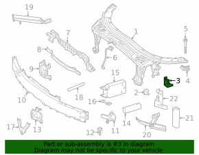 TV Upper Bar Bracket Left Mercedes C-class W205 15-21