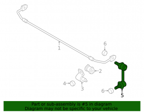 Rear stabilizer bar link left Mazda CX-7 06-12