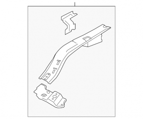 Ford Mustang mk6 15-23 TV eyelash bracket, left