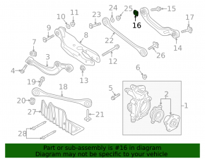 Rear control arm mounting bracket for Audi A6 C8 19-25 type 2