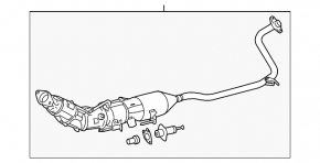 Intake pipe with catalysts Toyota Prius 30 10-15 rusty