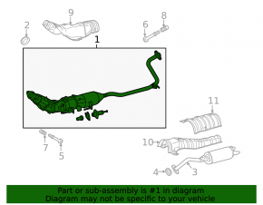 Intake pipe with catalysts Toyota Prius 30 10-15 rusty