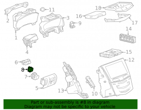 Cadillac CTS 14- Instrument Panel Light Control Button