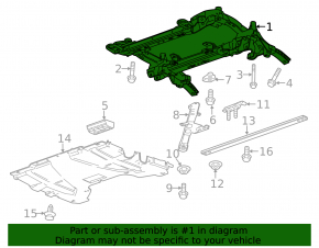 Cadillac CTS 14-rwd front subframe
