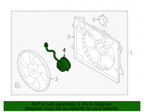 Hyundai Sonata 16-19 hybrid cooling fan motor