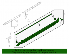 Right threshold Volvo XC90 16-22 with seal, graphite