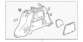 Arch trim left Buick Encore 13-19 black