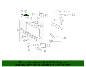 Radiator bracket upper right Subaru Forester 14-18 SJ 2.5, 2.0