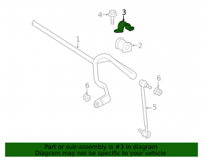 Front stabilizer bar mounting bracket left Lexus ES250 ES300h ES350 19-