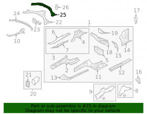 Front strut bar center trim for Audi A6 C7 16-18