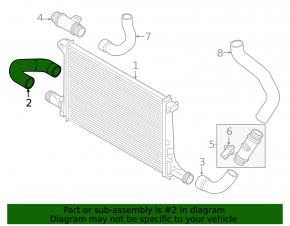 Intercooler pipe right lower Audi Q7 16- 2.0T