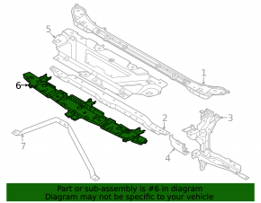 Front bumper mount, central upper, BMW 2 G42 22-25