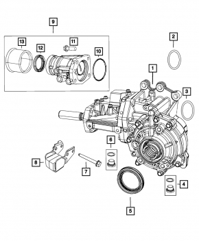 Front transfer case Jeep Compass 11-16 2.4 AWD 83k