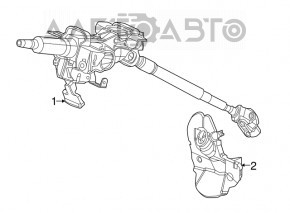 Steering column Acura ILX 13-15 prerest