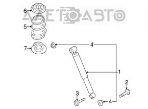 Rear left spring Nissan Rogue 14-20 stiffness 3 rose