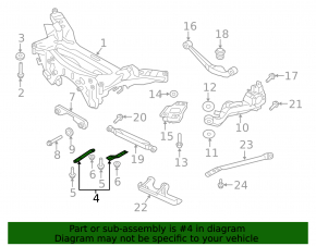 Rear subframe mount left Nissan Rogue 14-20