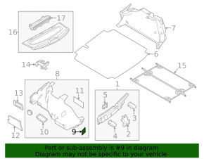 Left arch trim plug VW Jetta 11-18 USA