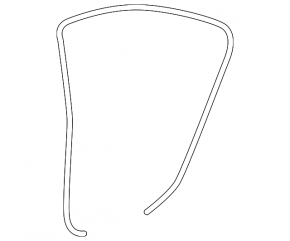 Rear right door opening seal Lexus LS460 LS600h 07-12 brown