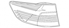 BMW X6 E71 08-12 outer wing light, left