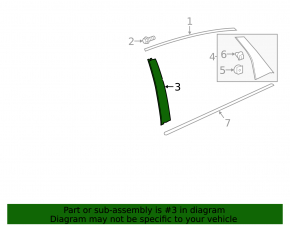 Door trim side rear right Honda Accord 18-22 front