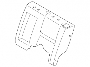 2nd row seat upholstery, right upper, Nissan Rogue Sport 20-21, black leather