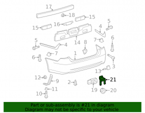 Parking sensor bracket rear bumper Lexus ES350 07-12