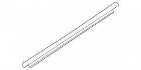 Door-glass molding, central rear right, Audi A3 8V 16-18 5d, black