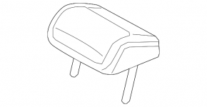 Rear center headrest for Audi A4 B9 17-19, beige leather