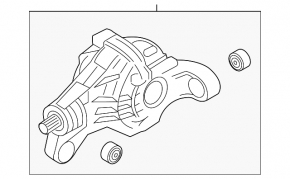 Rear differential gearbox Porsche Cayenne 958 11-17 Hybrid