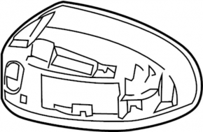 Side mirror right Infiniti G25 G37 4d 09-13 heating