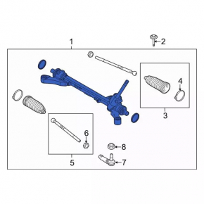Steering rack Ford Fiesta 11-19