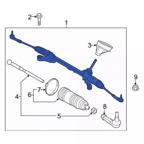 Steering rack Ford Fiesta 11-19