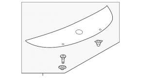 Upper Trunk Lid Trim Lincoln MKZ 13-20 Broken Fastener