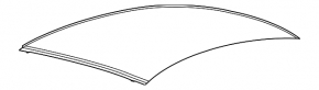 Metal roof Lincoln MKZ 13-20 without hatch, sawed off