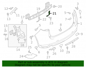 Right rear bumper bracket Mazda CX-5 17- on amplifier