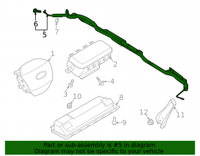 Airbag airbag side curtain right Ford Explorer 20-