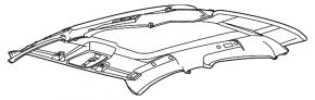 Ford Mustang Mach-E 21-23 roof lining for panoramic view, dark gray