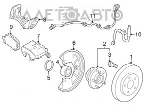 Buick Encore 13-22 300/26mm front left brake disc, rusty