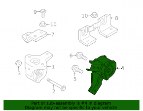 Front electric motor rear mount Kia Soul EV 15-19