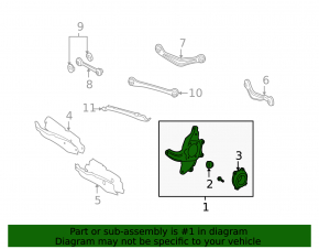Rear left trunnion Mercedes W221