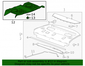 Upper Luggage Shelf Trim Cadillac CTS 14-