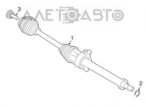 Front right outer CV joint mounting bolt BMW X2 F39 18-19 with spring, 55 mm